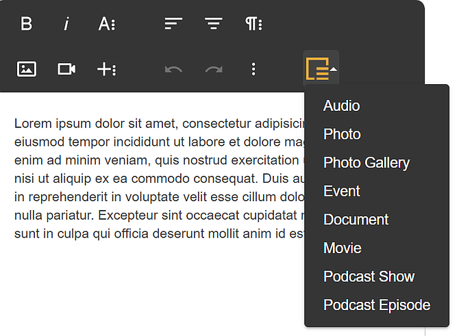 New Inline Dropdown